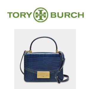 *SOLD* TORY BURCH Juliette Croc Embossed Satchel